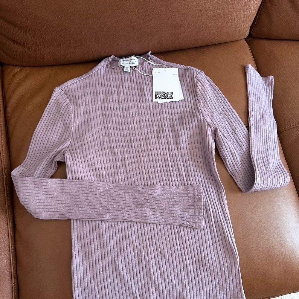 & Other Stories Ribbed Lavender Top